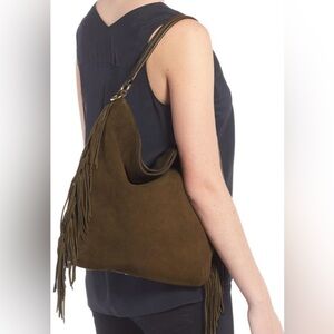 Rebecca Minkoff Brown Leather Fringe Shoulder Bag
